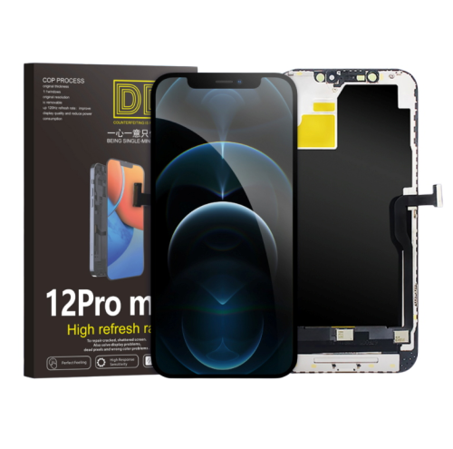 DISPLAY LCD DD HARD OLED PER APPLE IPHONE 12 PRO MAX TOUCH SCREEN VETRO SCHERMO FRAME NERO
