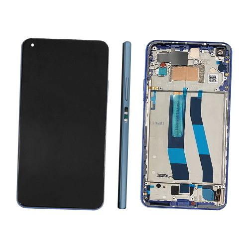 TOUCH SCREEN LCD SCHERMO ORIGINALE SERVICE PACK PER XIAOMI 11 LITE 5G NE MI 11 LITE 4G / 5G 2021 BLUE VETRO DISPLAY 5600050K9D00 / 56000L00K900