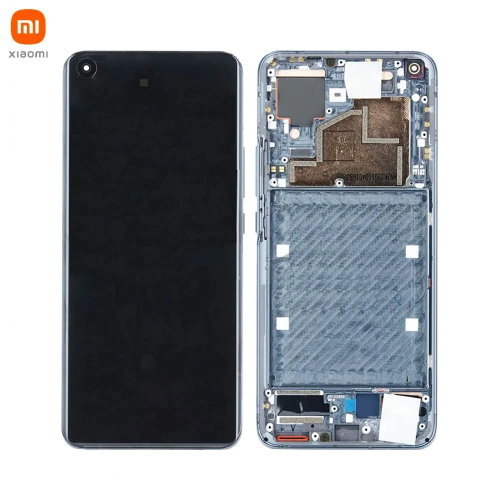 TOUCH SCREEN LCD SCHERMO ORIGINALE SERVICE PACK PER XIAOMI MI 11 5G 2021 MIDNIGHT GRAY NERO BLACK TARNISH VETRO DISPLAY CON FRAME 56000800K200 / 5600140K2B00/ 56000U00K200