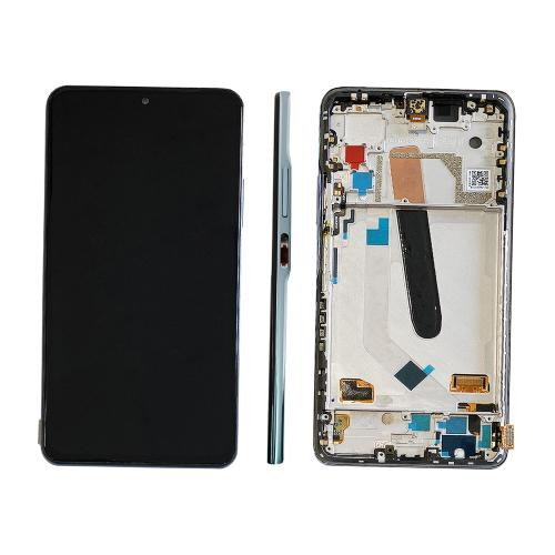 TOUCH SCREEN LCD SCHERMO ORIGINALE SERVICE PACK PER XIAOMI MI 11I / 11X / 11X PRO POCO F3 2021 BLUE BLU VETRO DISPLAY CON FRAME 5600040K1100 / 56000E0K1100