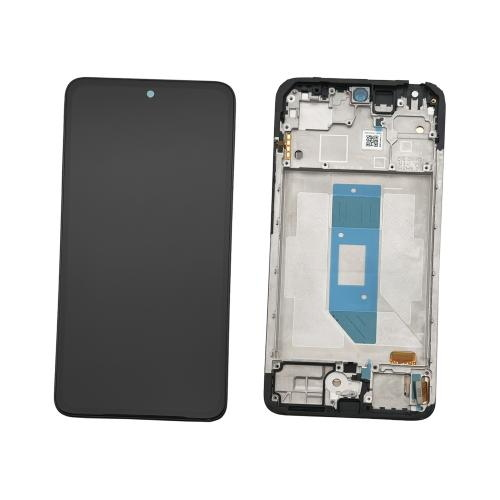 TOUCH SCREEN LCD SCHERMO ORIGINALE SERVICE PACK PER XIAOMI REDMI NOTE 14 4G 24117RN76E NERO / MIDNIGHT BLACK VETRO DISPLAY CON FRAME (EU VERSION) 56000700O7E00