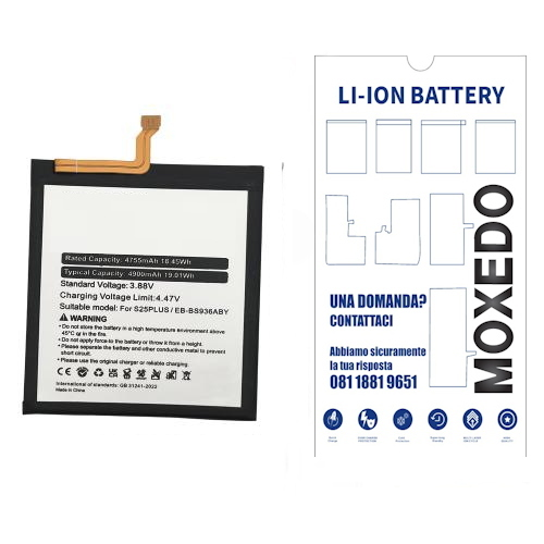 BATTERIA per Samsung Galaxy S25+ PLUS 5G / S25 FE S936B EB-BS936ABE 4900mAh (OEM QUALITY)