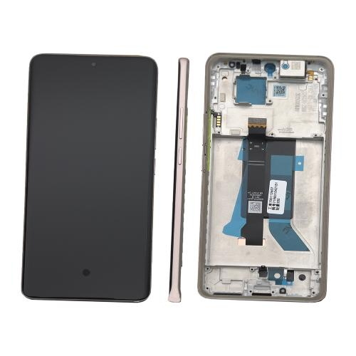 TOUCH SCREEN LCD SCHERMO ORIGINALE SERVICE PACK PER XIAOMI REDMI NOTE 14 PRO 5G 24090RA29G GOLD / SAND GOLD VETRO DISPLAY CON FRAME 56004600O1600