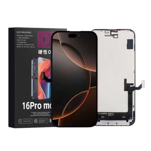 DISPLAY LCD DD SOFT OLED PER APPLE IPHONE 16 PRO MAX TOUCH SCREEN VETRO SCHERMO FRAME NERO (IC Intercambiabile)