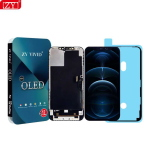 DISPLAY LCD ZY SOFT OLED AUTODIAGNOSTICABILE PER APPLE IPHONE 12 PRO MAX TOUCH SCREEN VETRO SCHERMO FRAME NERO