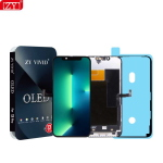 DISPLAY LCD ZY SOFT OLED AUTODIAGNOSTICABILE PER APPLE IPHONE 13 PRO TOUCH SCREEN VETRO SCHERMO FRAME NERO