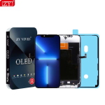 DISPLAY LCD ZY SOFT OLED AUTODIAGNOSTICABILE PER APPLE IPHONE 13 PRO MAX TOUCH SCREEN VETRO SCHERMO FRAME NERO