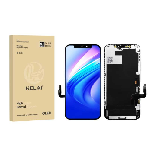 DISPLAY LCD KELAI SOFT OLED PER APPLE IPHONE 12 / 12 PRO TOUCH SCREEN VETRO SCHERMO FRAME NERO (IC Intercambiabile)