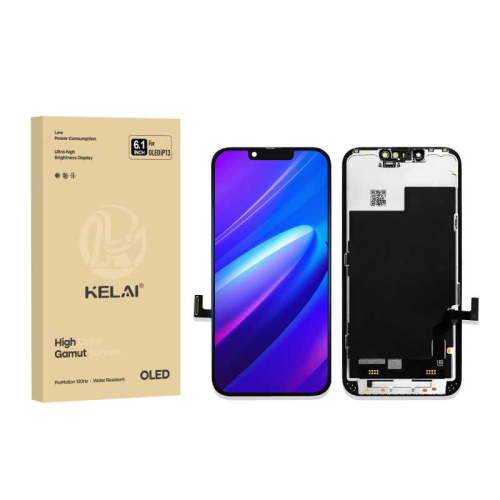 DISPLAY LCD KELAI SOFT OLED PER APPLE IPHONE 13 TOUCH SCREEN VETRO SCHERMO FRAME NERO (IC Intercambiabile)