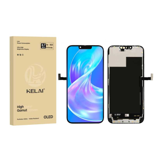 DISPLAY LCD KELAI SOFT OLED PER APPLE IPHONE 13 PRO MAX TOUCH SCREEN VETRO SCHERMO FRAME NERO (IC Intercambiabile)